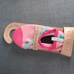 Fitkick Kids Indoor Outdoor Slip On Slipper Shoes Flexible Pink Blue Childs Flat